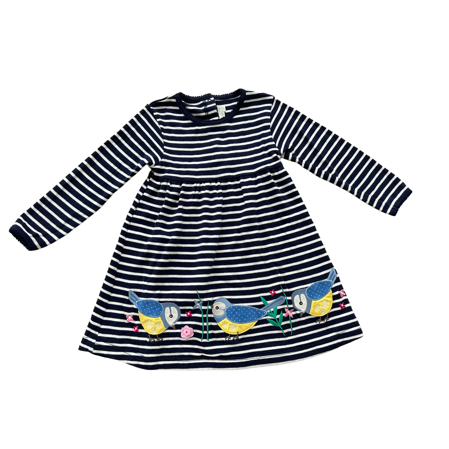 Abito cotone uccellini JoJo Maman Bebè - 3/4 anni