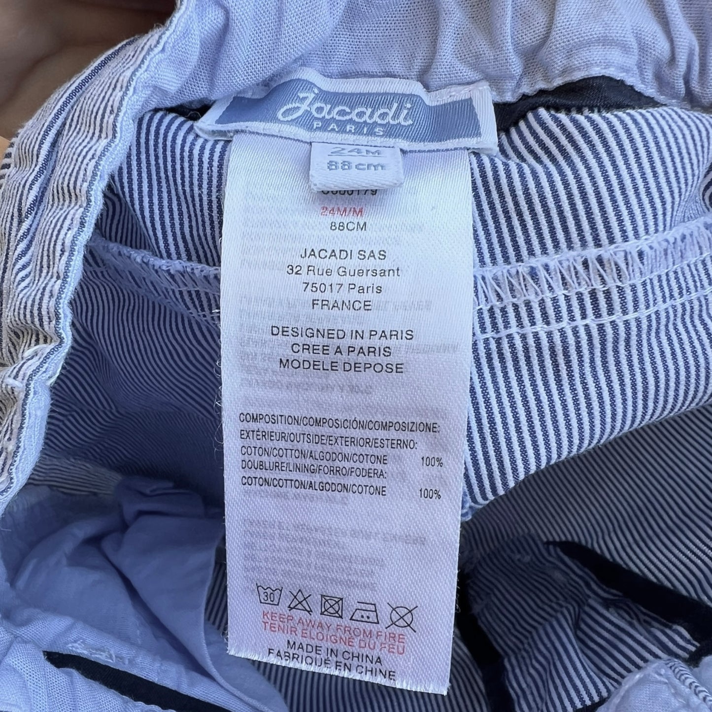 Pantaloni cotone millerighe Jacadi - 24 mesi