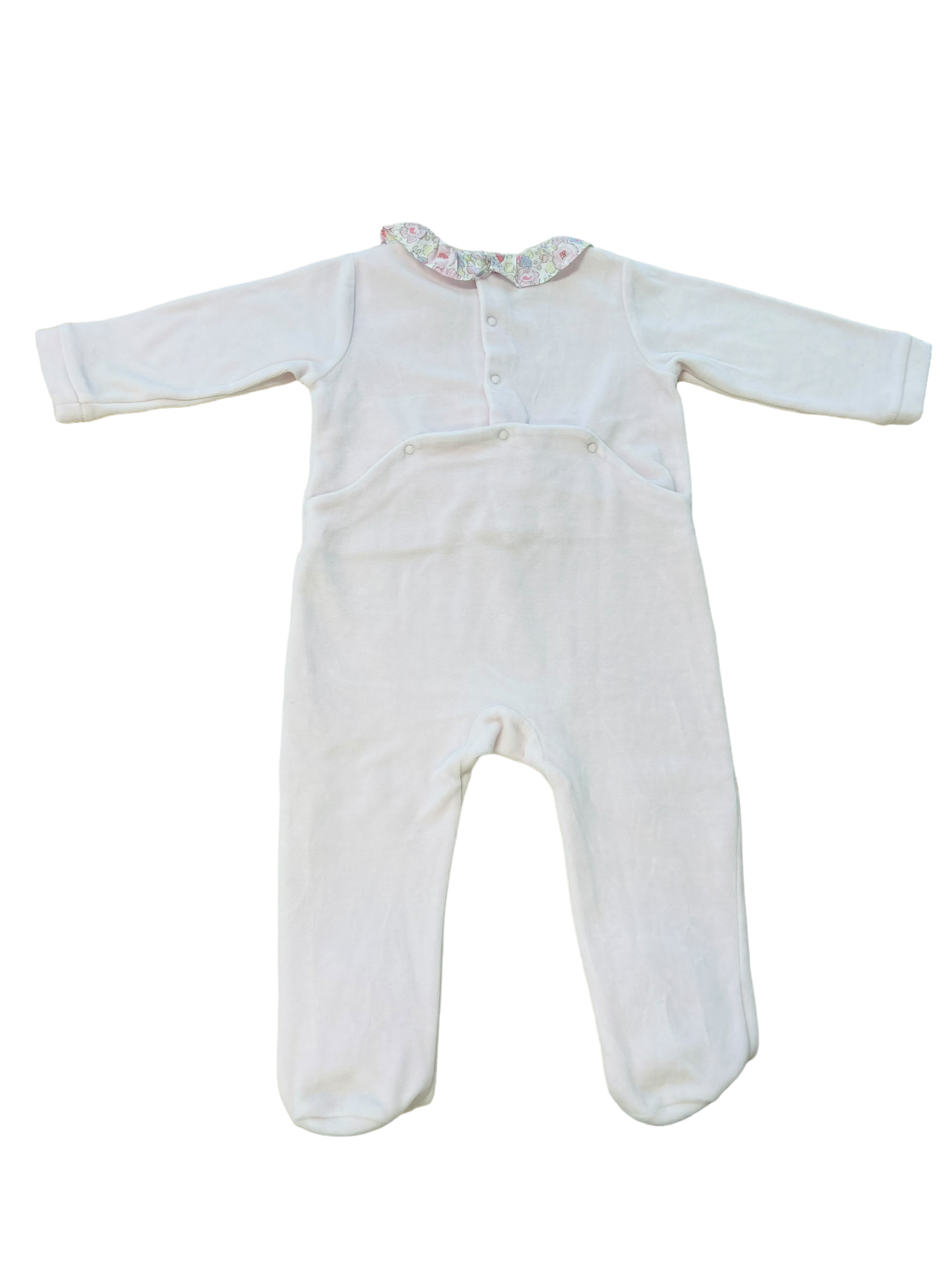 Tutina ciniglia Jacadi con colletto a fiori - 18 mesi