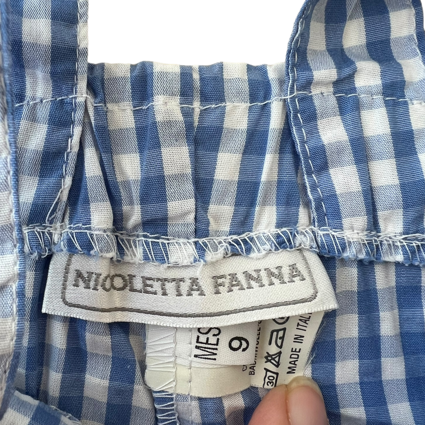 Salopette vichy Nicoletta Fanna - 9 mesi