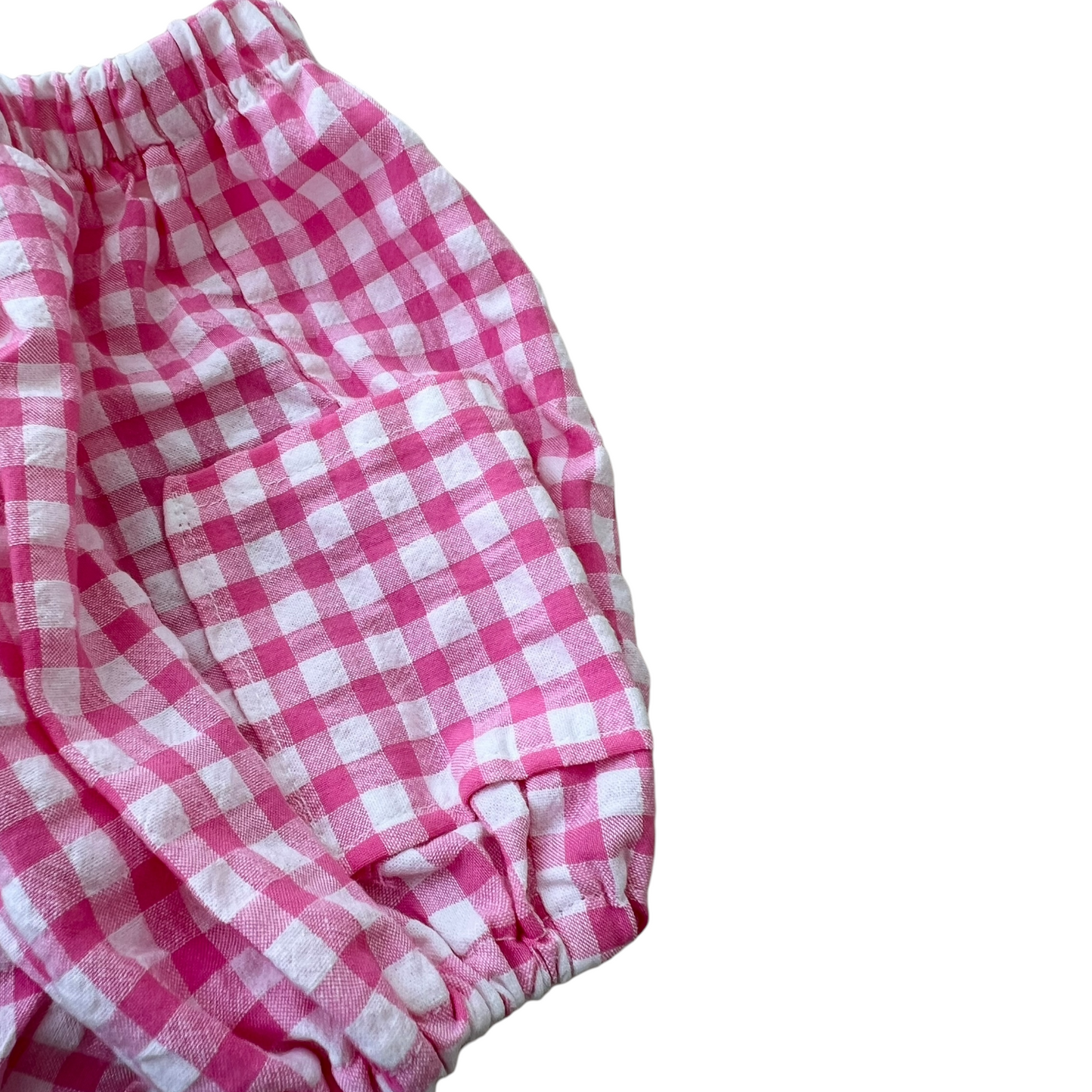 Bloomers copripannolino vichy rosa e bianco Bebi - 3/6 mesi