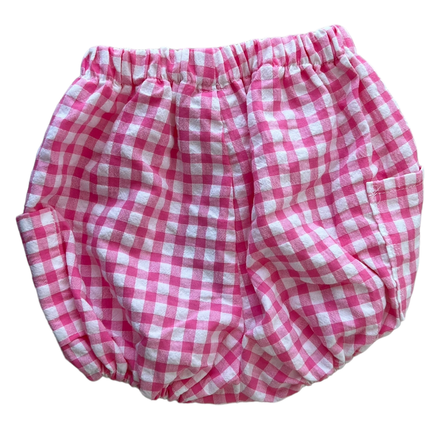 Bloomers copripannolino vichy rosa e bianco Bebi - 3/6 mesi