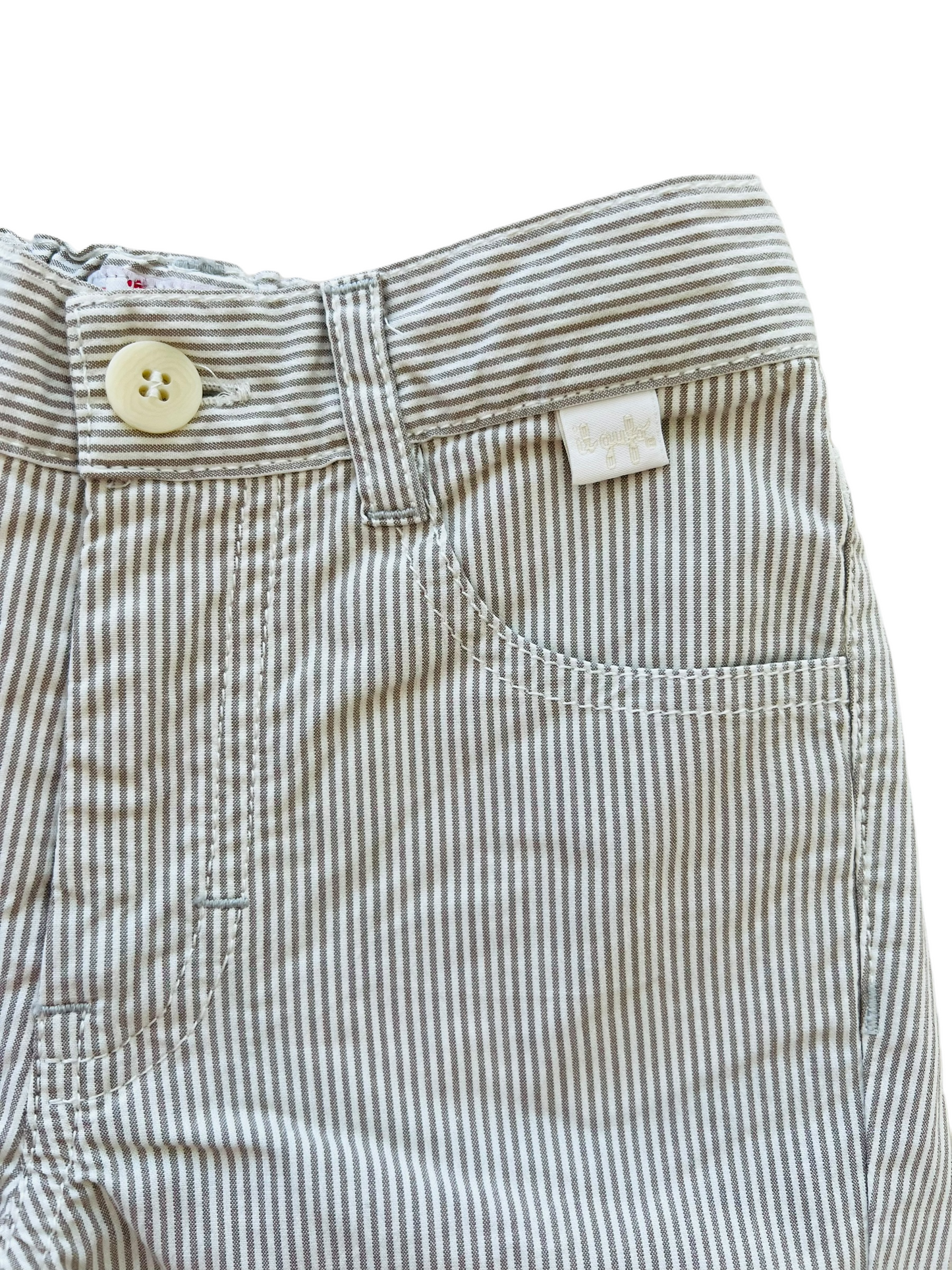 Pantalone casual righe sottili tortora Il Gufo - 4 anni