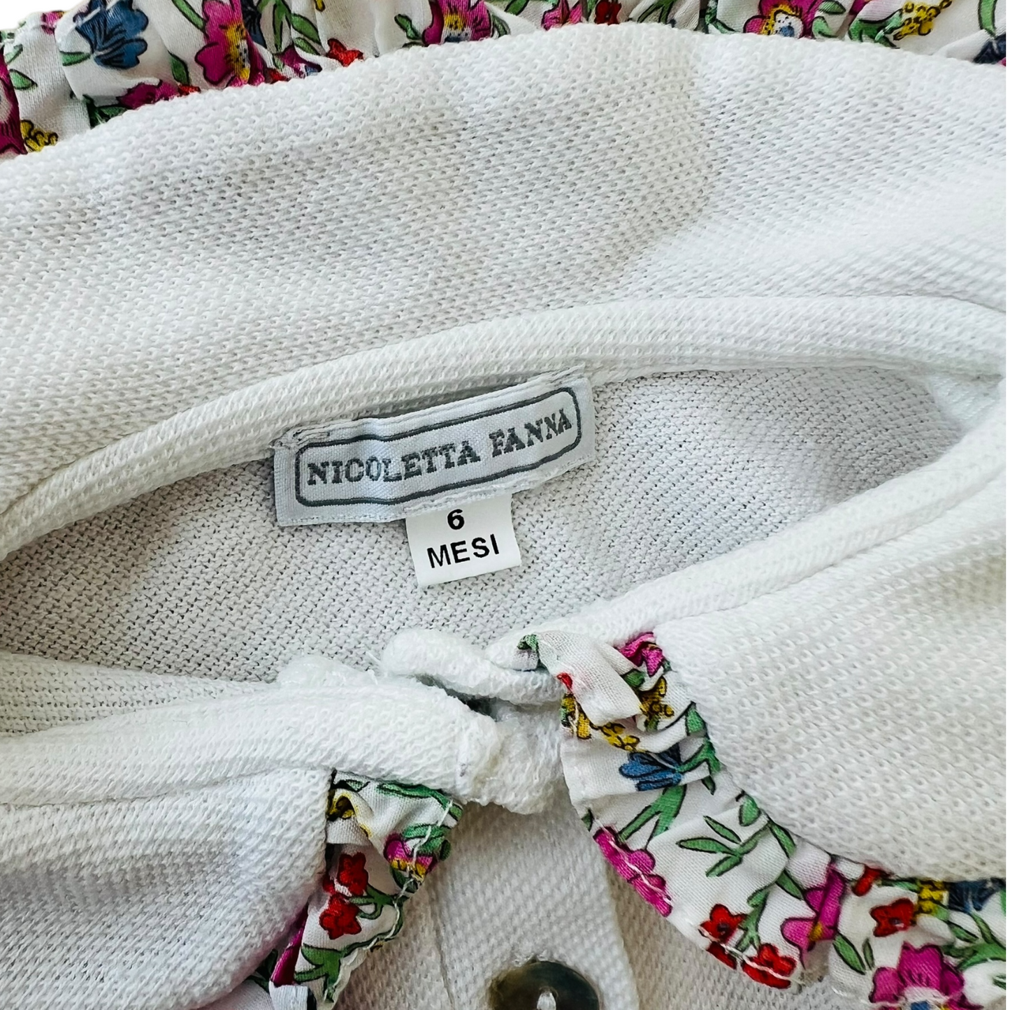Polo con dettagli liberty Nicoletta Fanna - 6 mesi