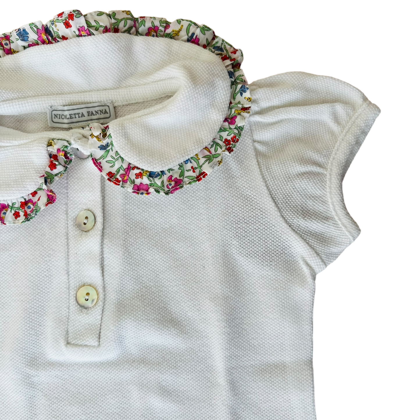 Polo con dettagli liberty Nicoletta Fanna - 6 mesi