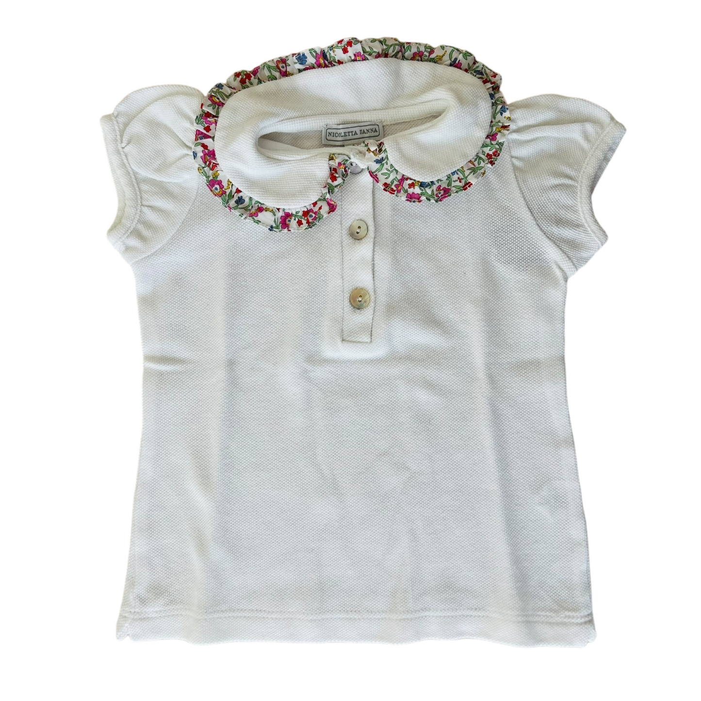 Polo con dettagli liberty Nicoletta Fanna - 6 mesi