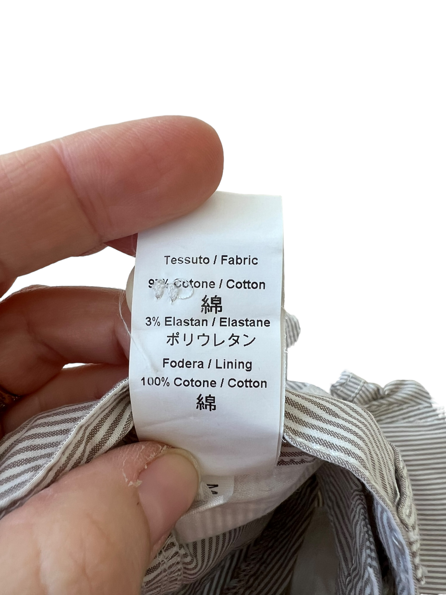 Pantalone casual righe sottili tortora Il Gufo - 4 anni