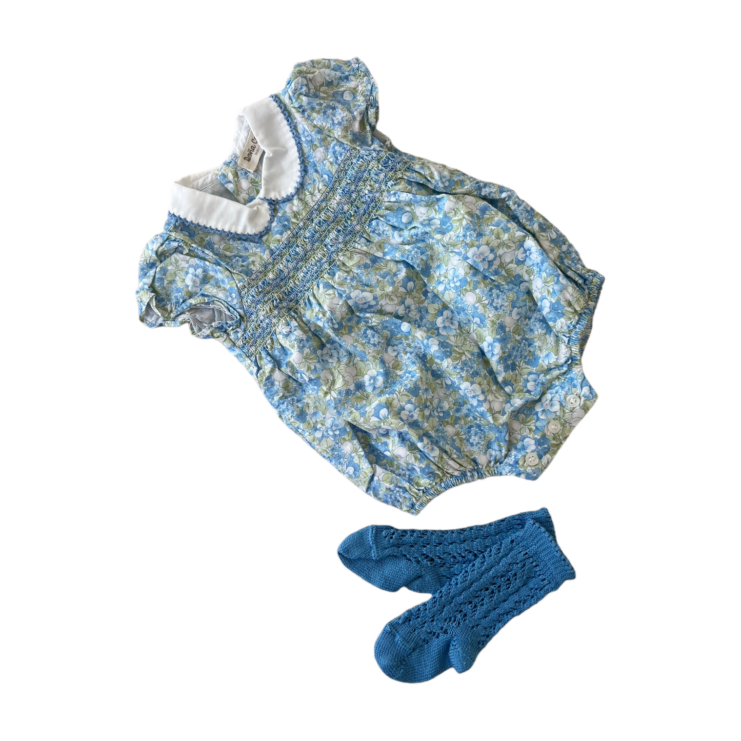 Pagliaccetto smock liberty Dona Carmen - 3 mesi