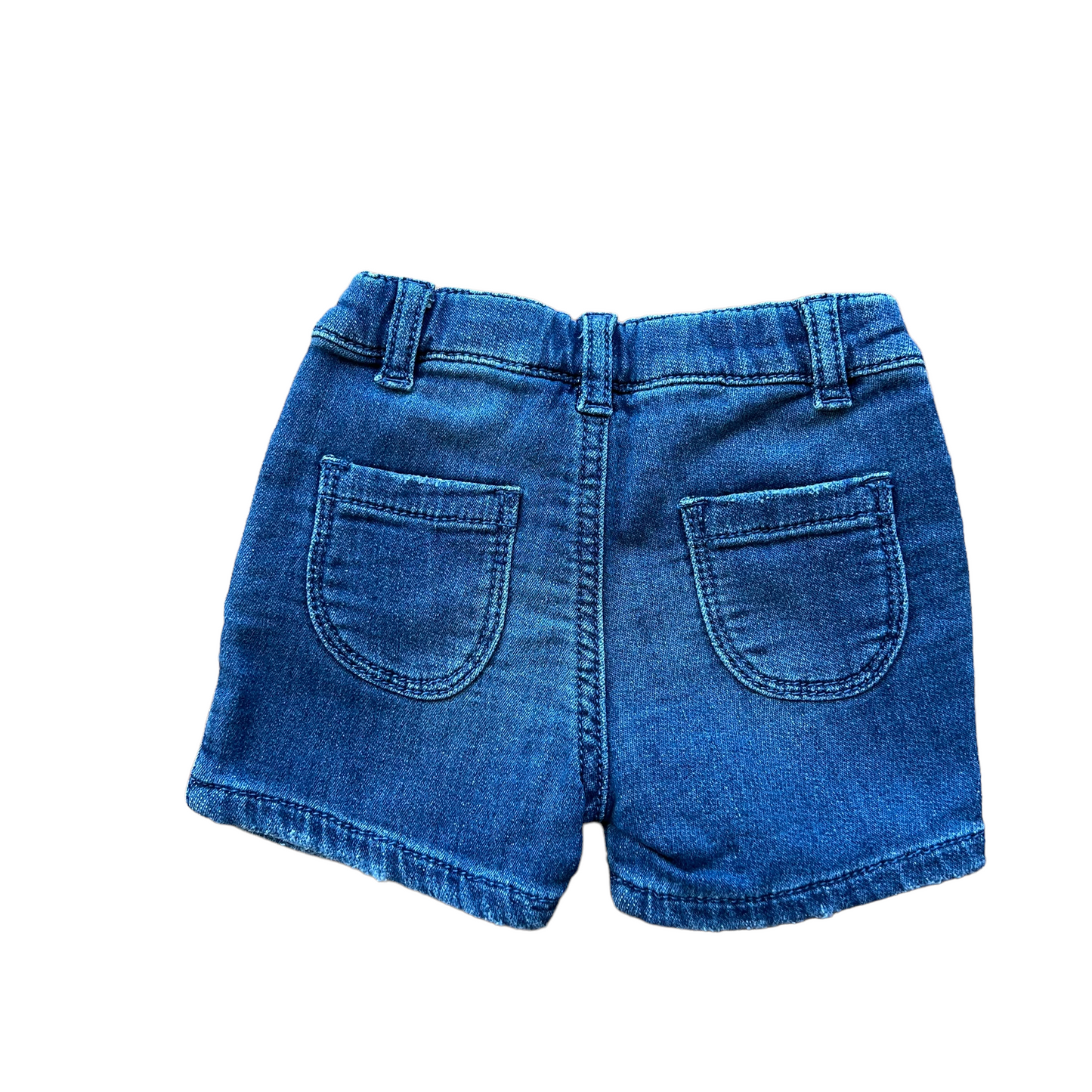Pantaloncini elasticizzati effetto denim Babe & Tess - 3 mesi