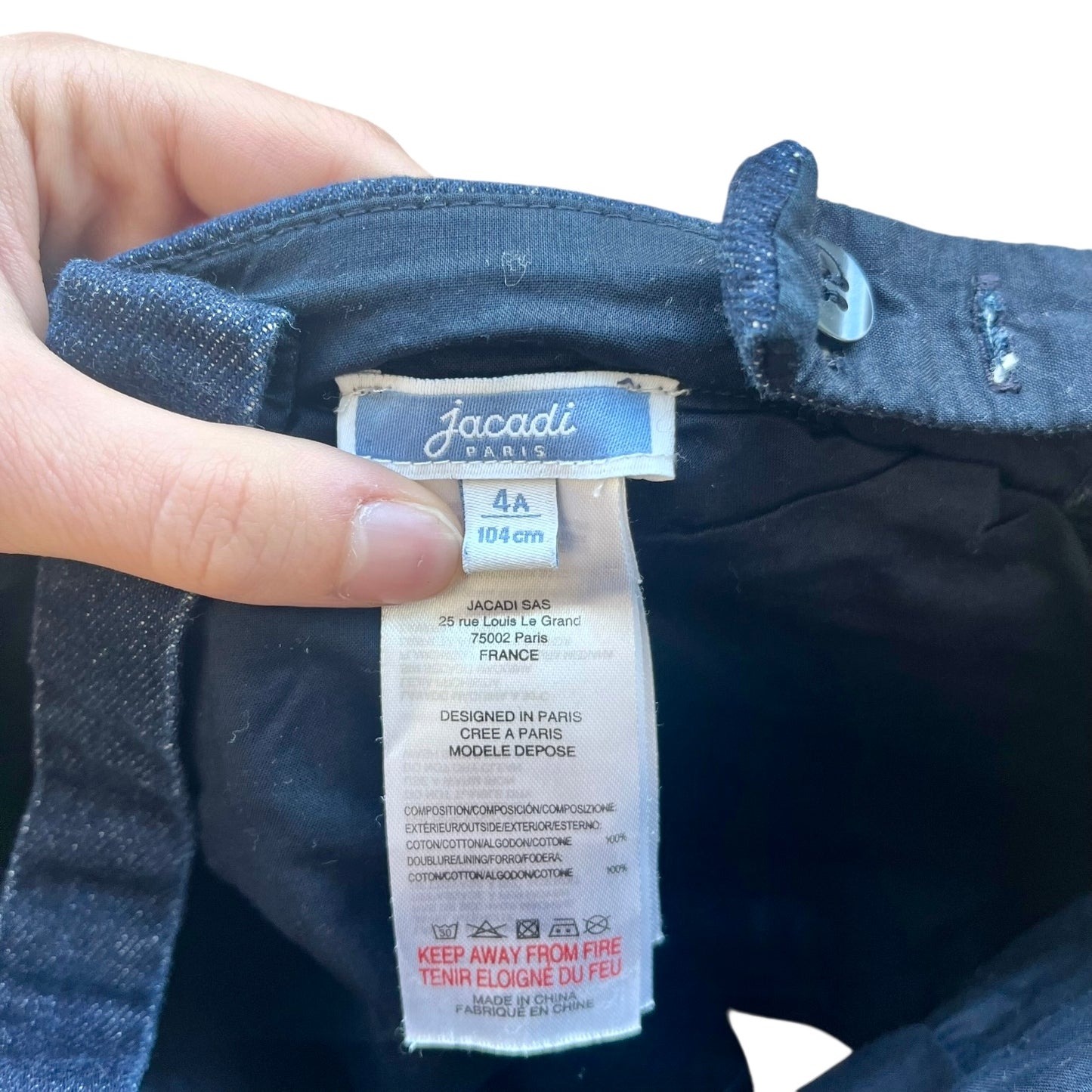 Salopette jeans foderata Jacadi - 4 anni