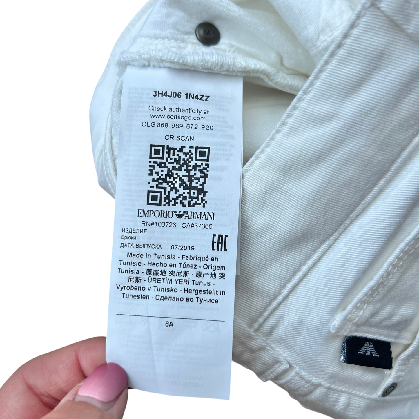 Jeans taglio dritto slim Armani Junior - 8 anni