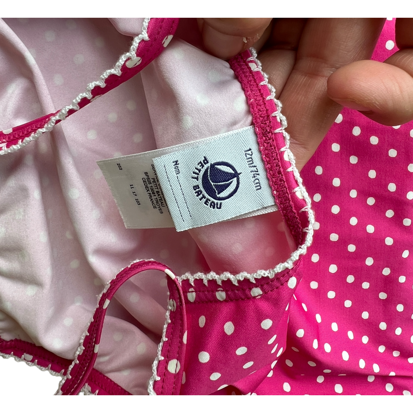 Costume intero con volant Petit Bateau - 12 mesi