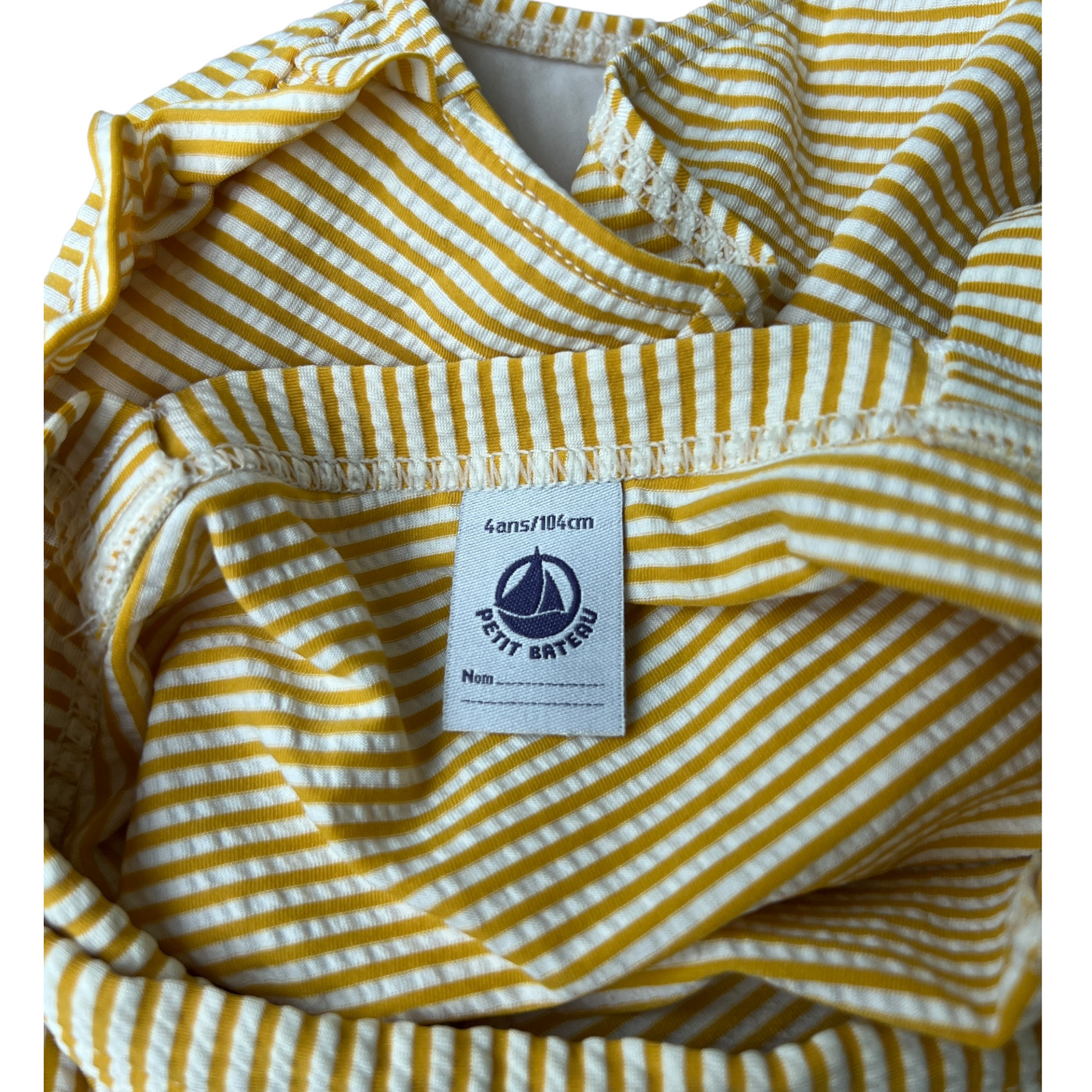 Costume intero volant a righe a contrasto Petit Bateau - 4 anni