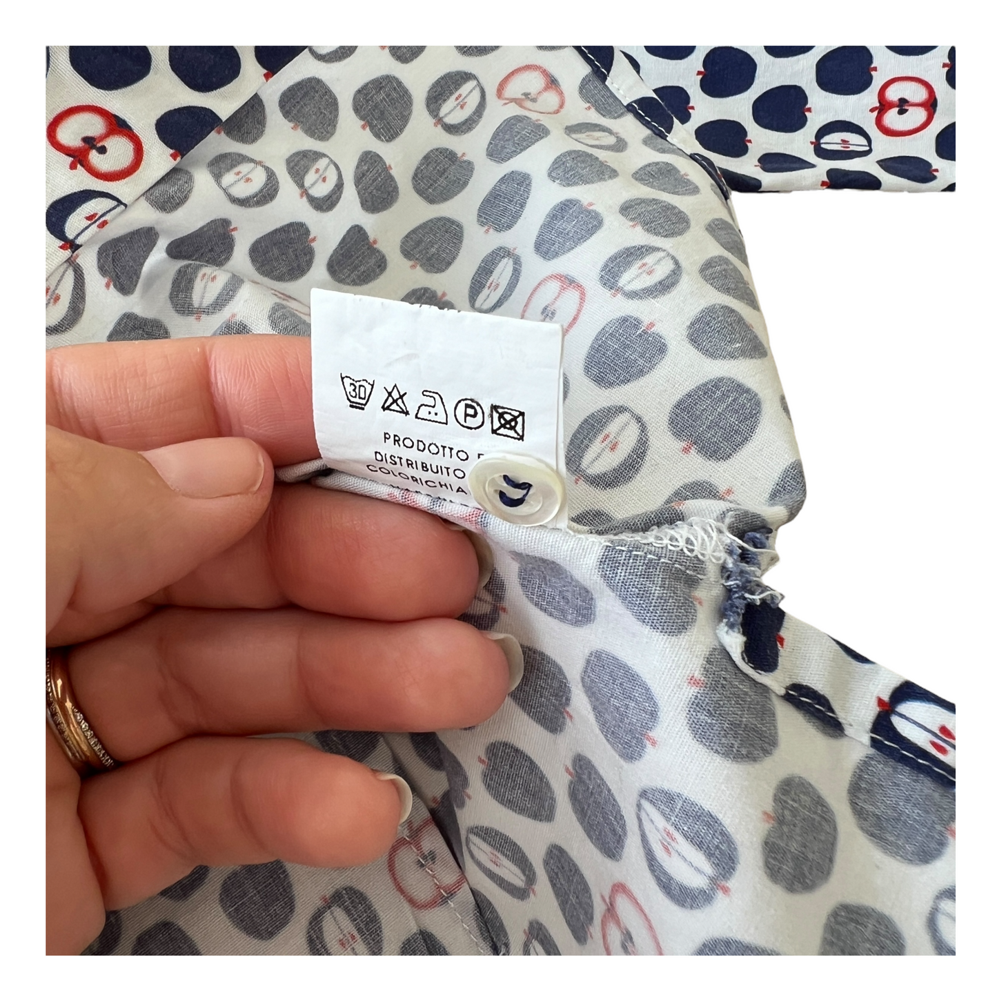 Camicia e papillon stampa mele Colorichiari - 2 anni