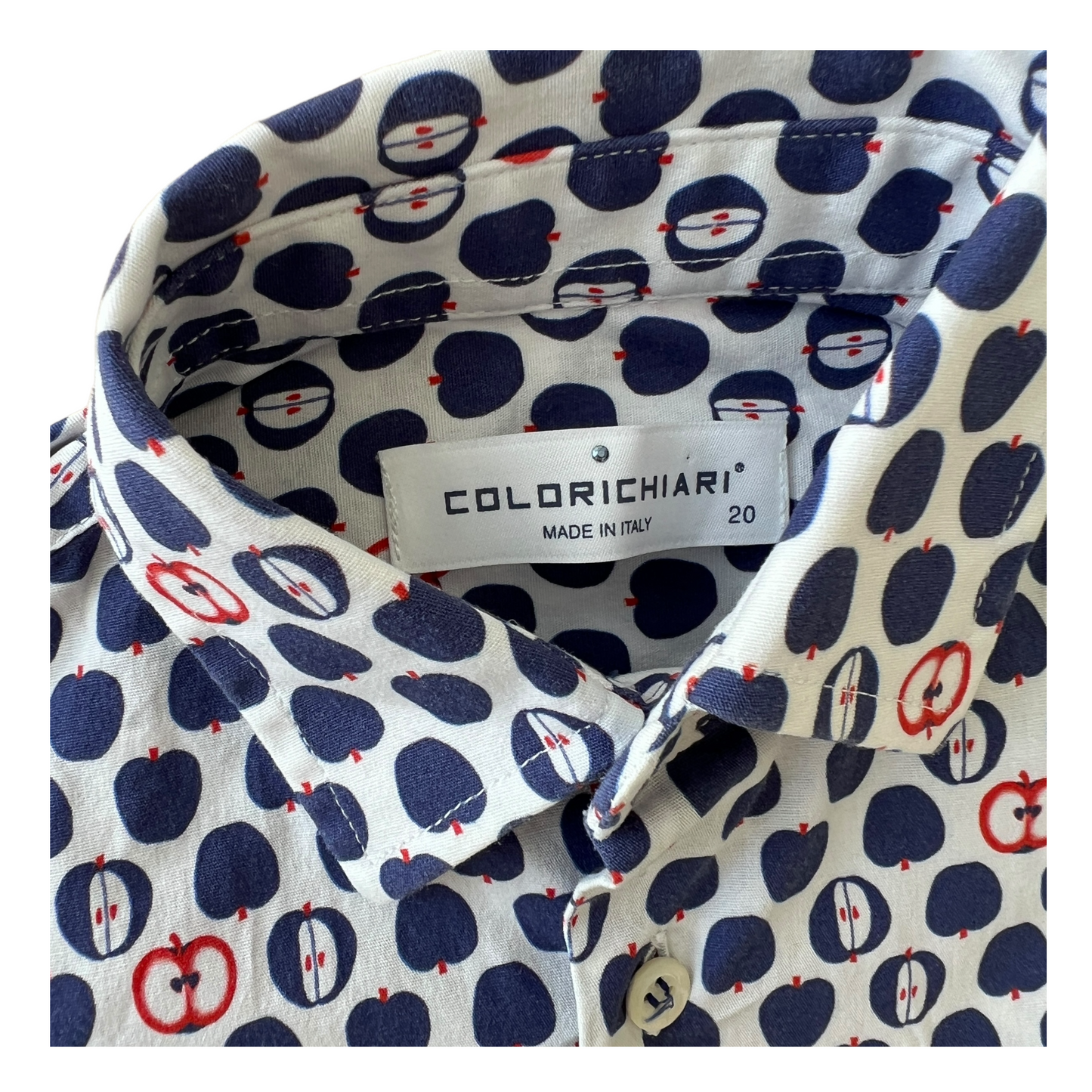 Camicia e papillon stampa mele Colorichiari - 2 anni