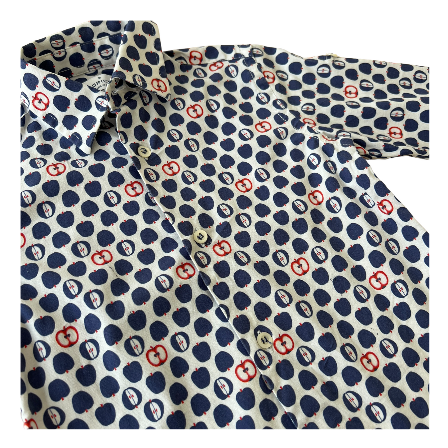 Camicia e papillon stampa mele Colorichiari - 2 anni