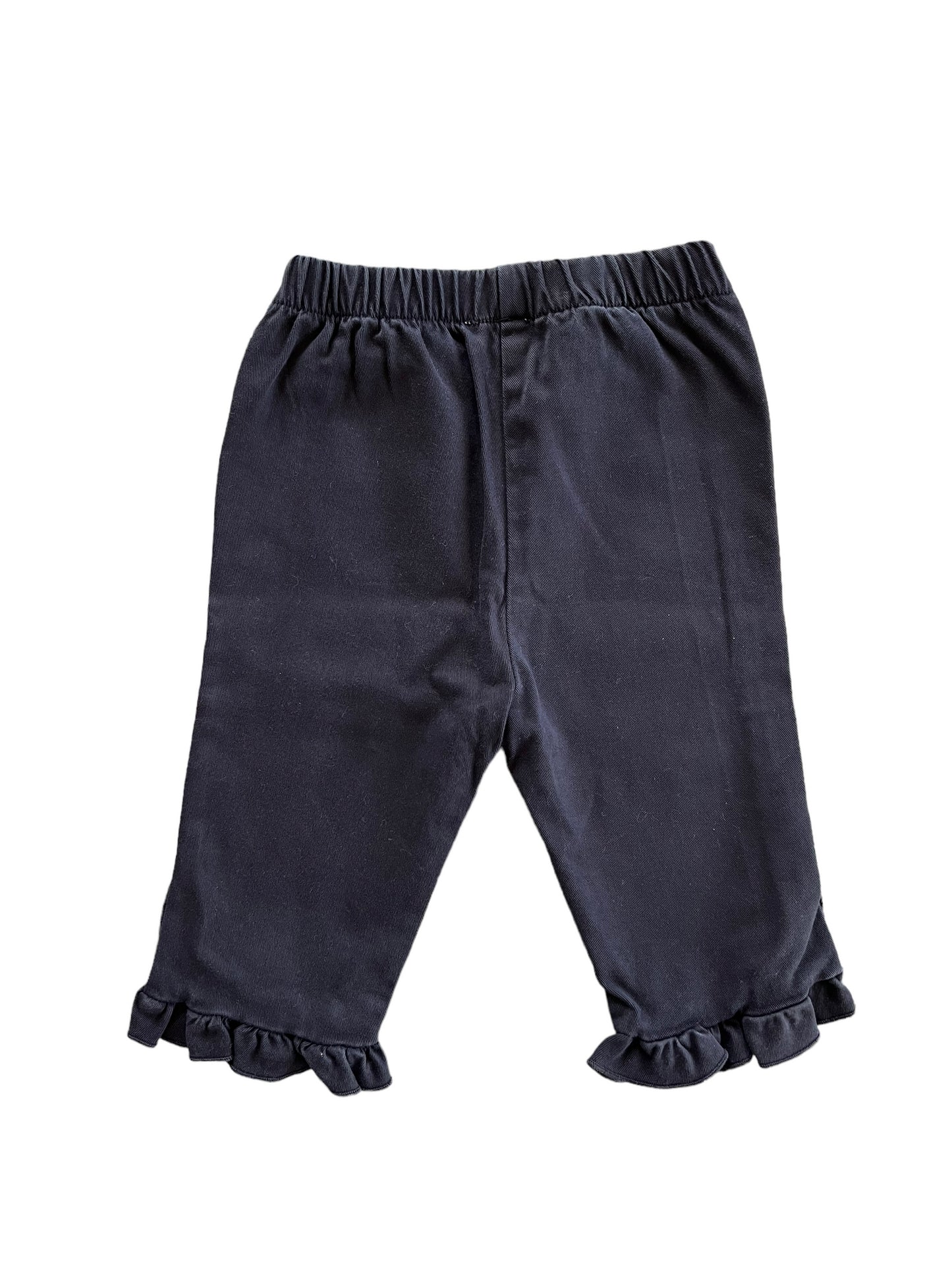 Il Gufo blue ruffled trousers - 6/9 months