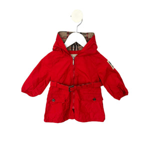 Impermeabile rosso Burberry - 9 mesi