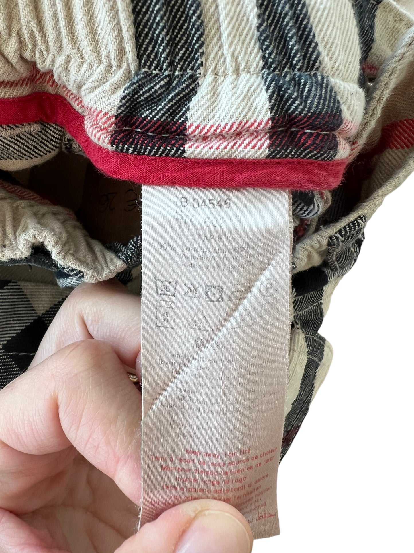 Pantaloni Burberry tartan - 3 anni