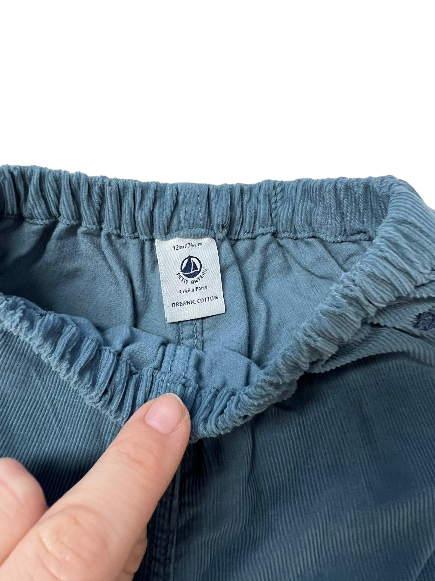Pantaloni velluto a coste avio Petit Bateau - 12 mesi