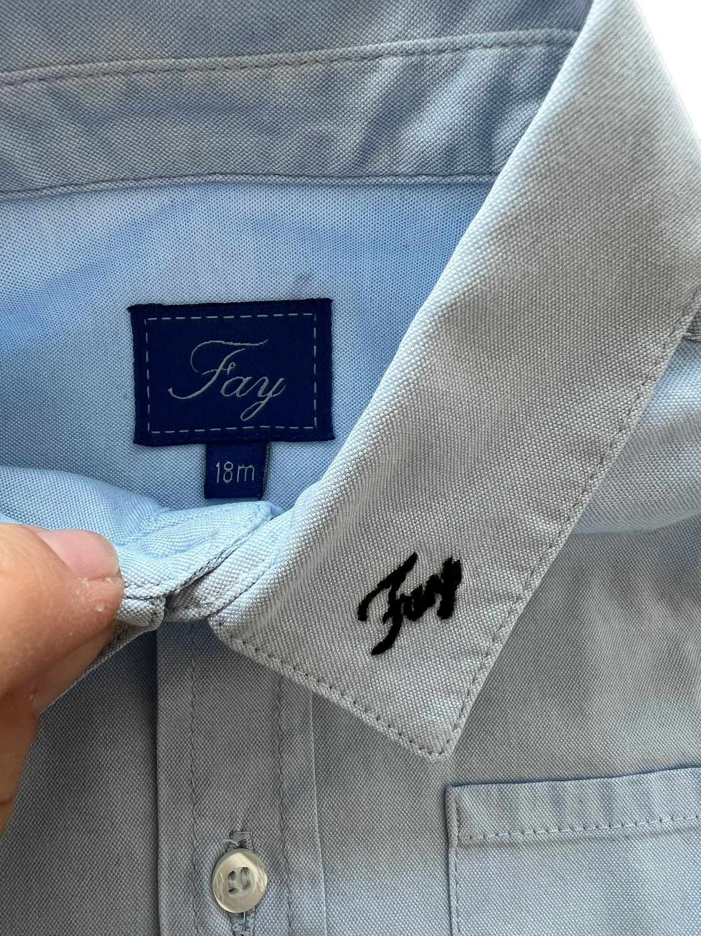 Fay light blue shirt - 18 months