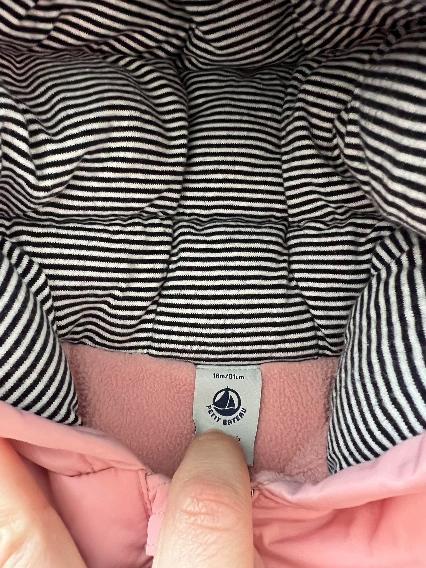 Petit Bateau pink padded jacket - 18 months