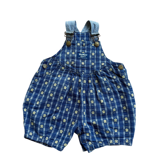 Salopette Corta Jacquard Fiori OshKosh - 9/12 Mesi