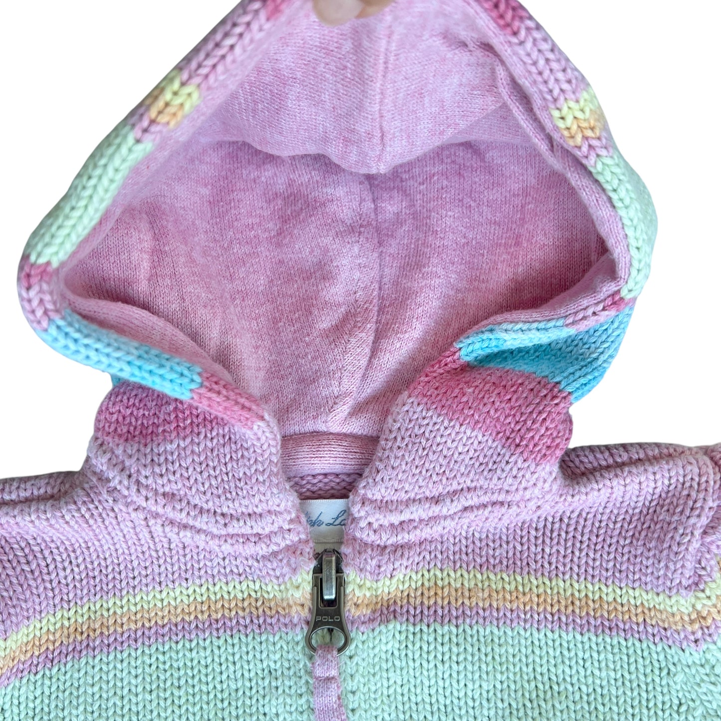 Cardigan righe pastello bimba Ralph Lauren - 6 mesi
