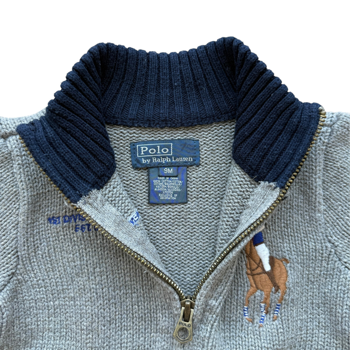 Cardigan cotone full zip Ralph Lauren - 9 mesi