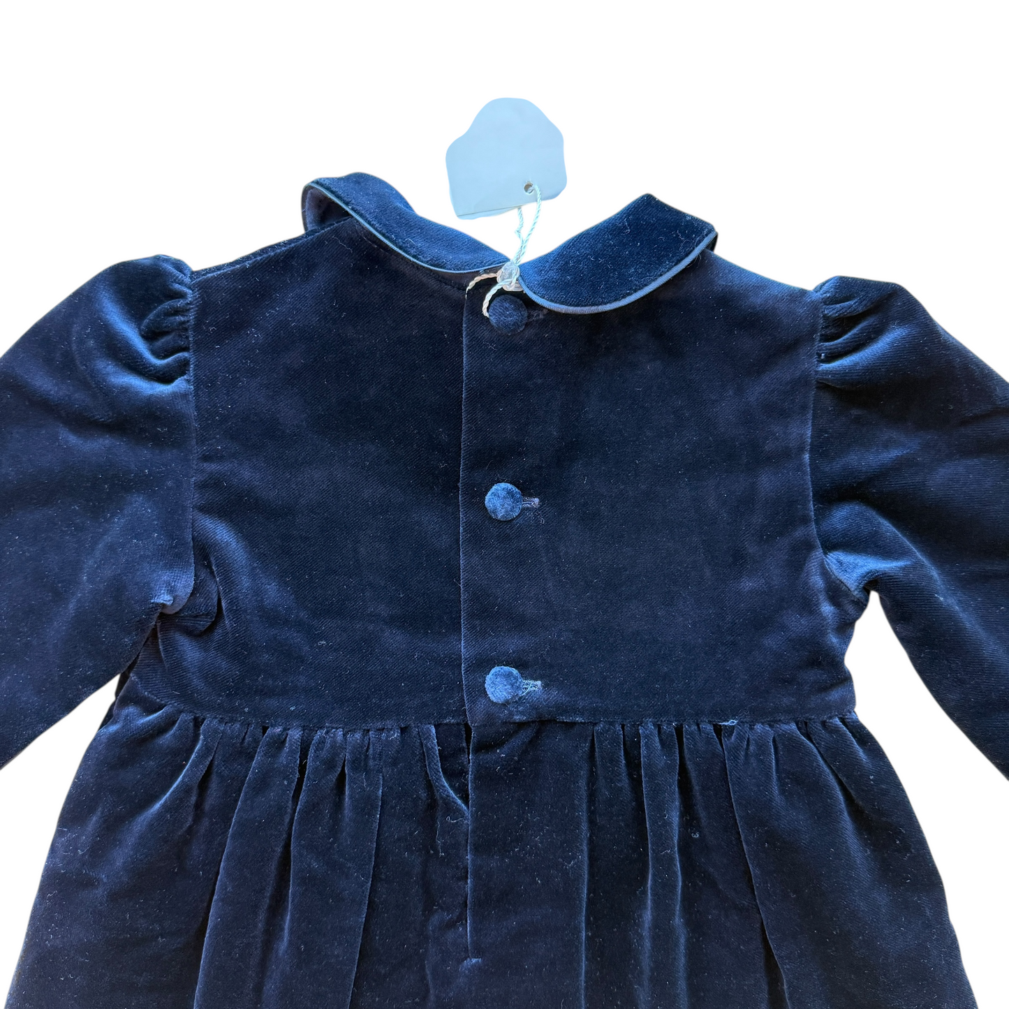 Abito velluto blu notte Aletta - 9/12 mesi