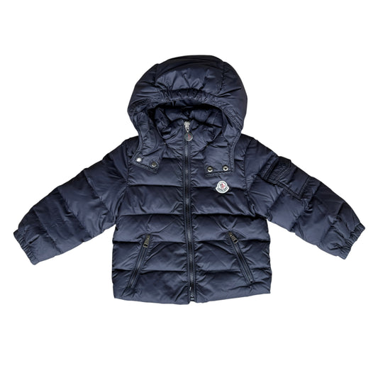 Moncler down jacket with logo on the back - 12/18 months