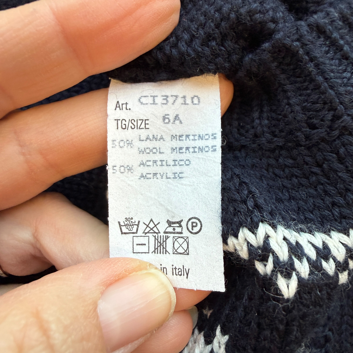 Cardigan misto lana merinos Creazioni Chic - 5/6 anni