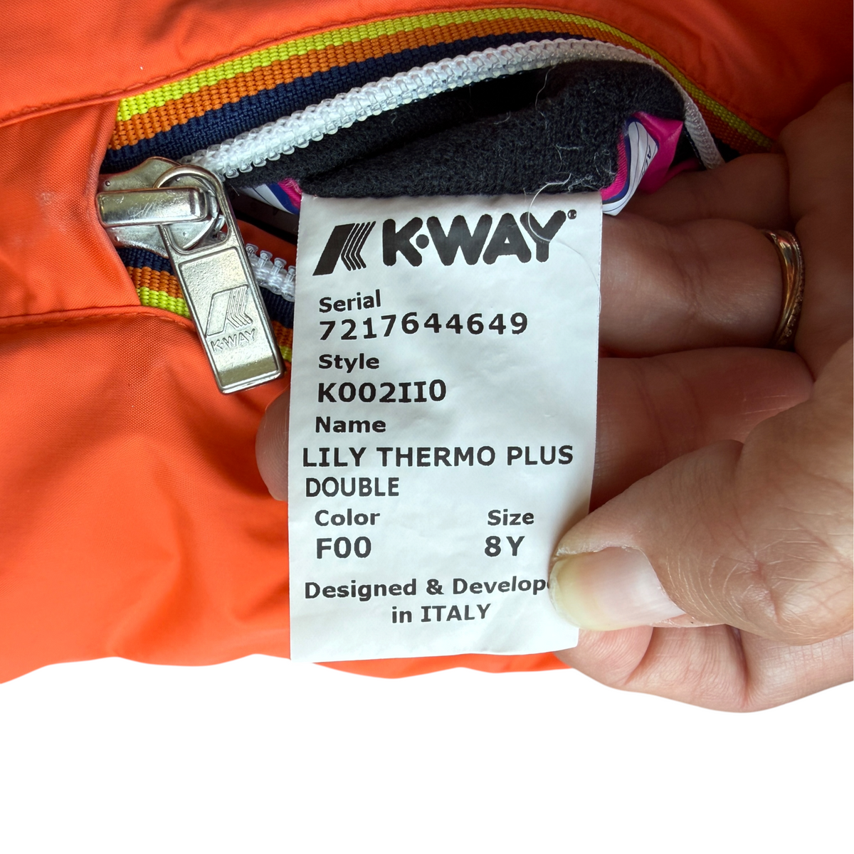 K-way mod. Jacques Thermo Plus Double Reversible - 4 years