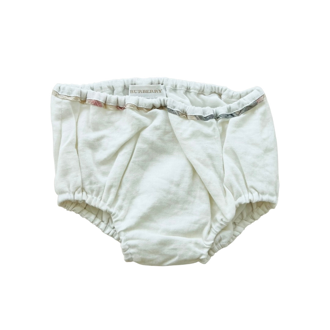 Abito cotone e lino con coulotte Burberry - 6 mesi