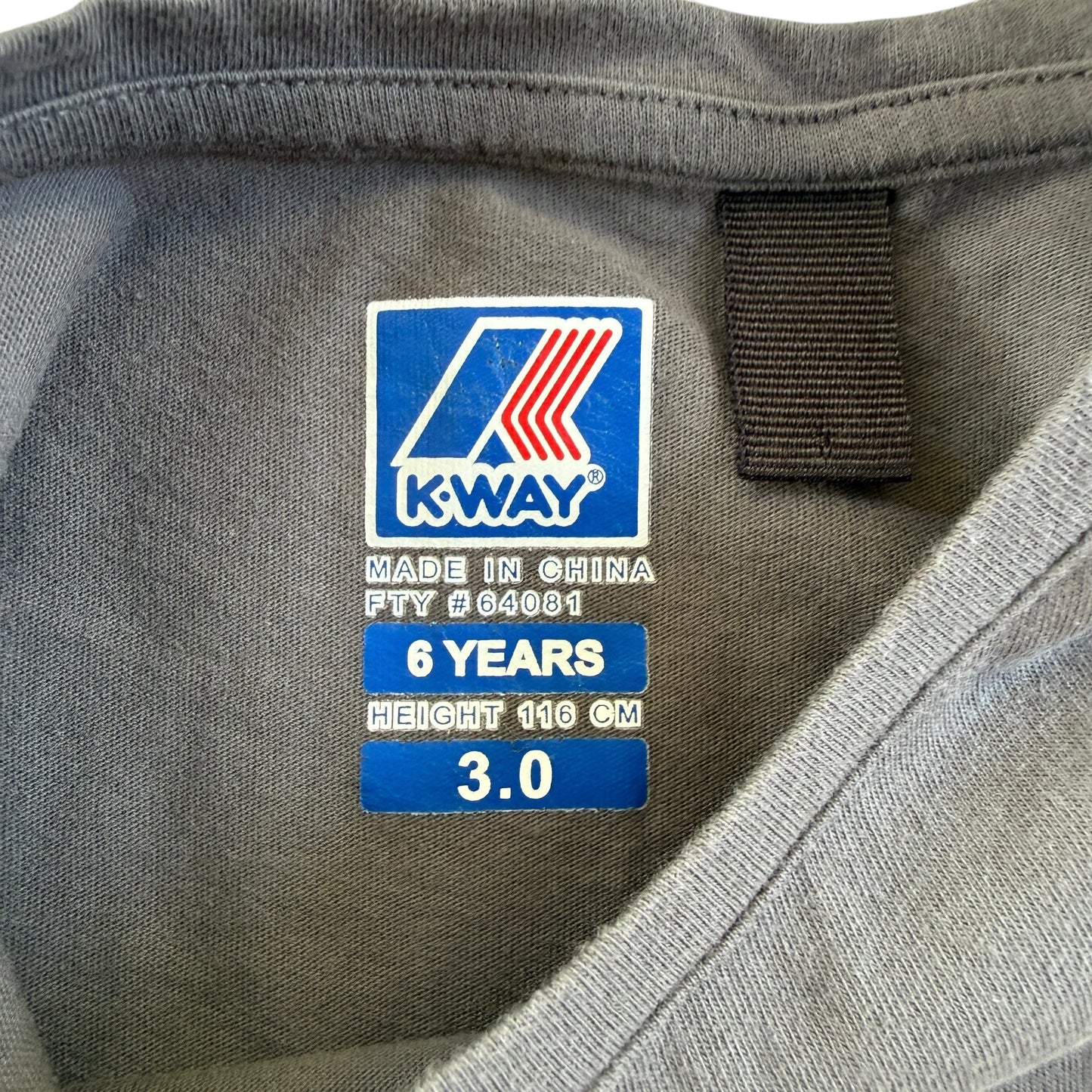 T-shirt antracite K-Way - 6 anni