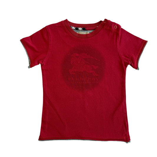 T-shirt rossa Burberry - 12 mesi