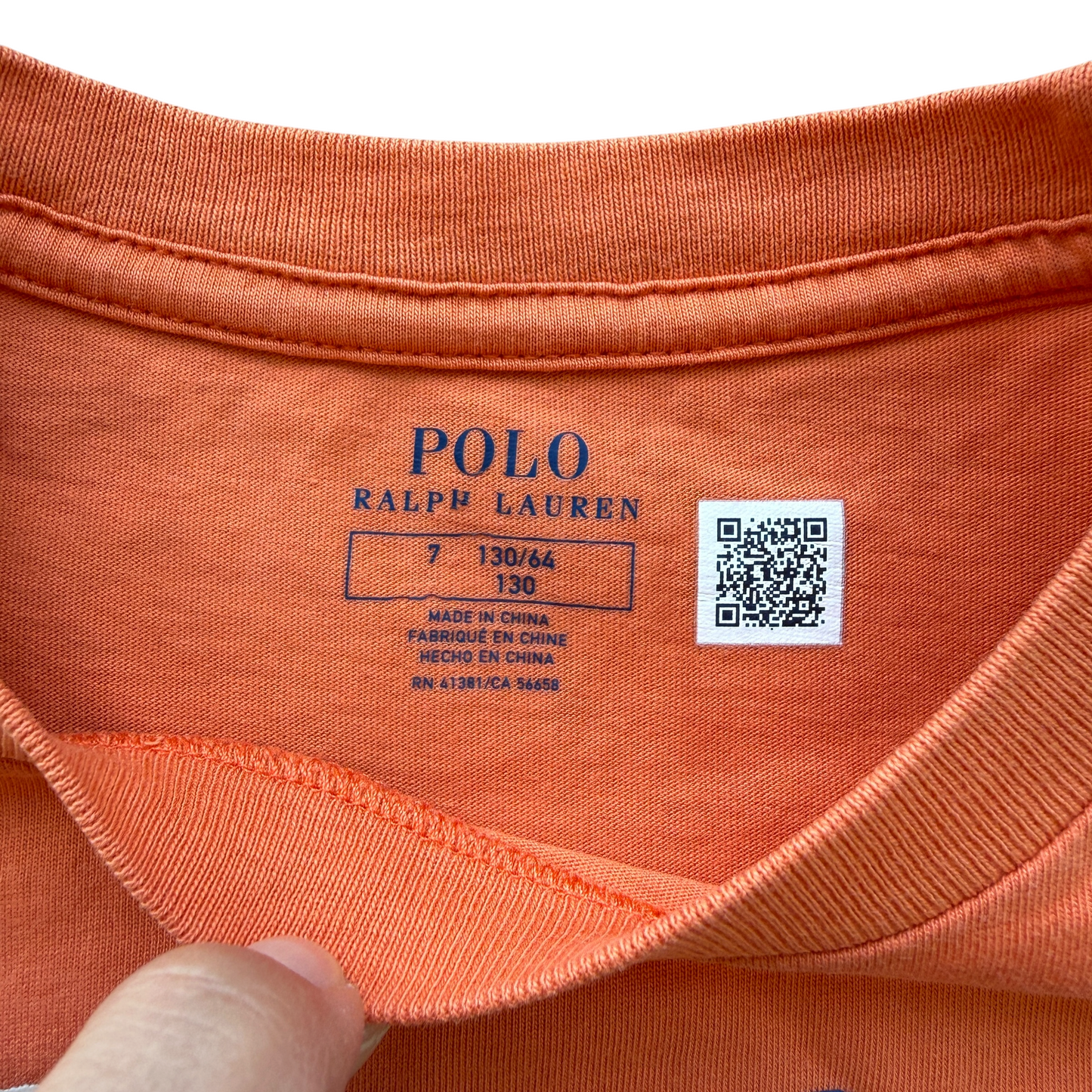 T-shirt arancione Polo Ralph Lauren - 7 anni