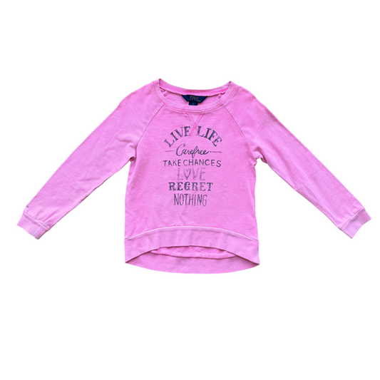 Felpa leggera rosa washed Ralph Lauren - 6 anni