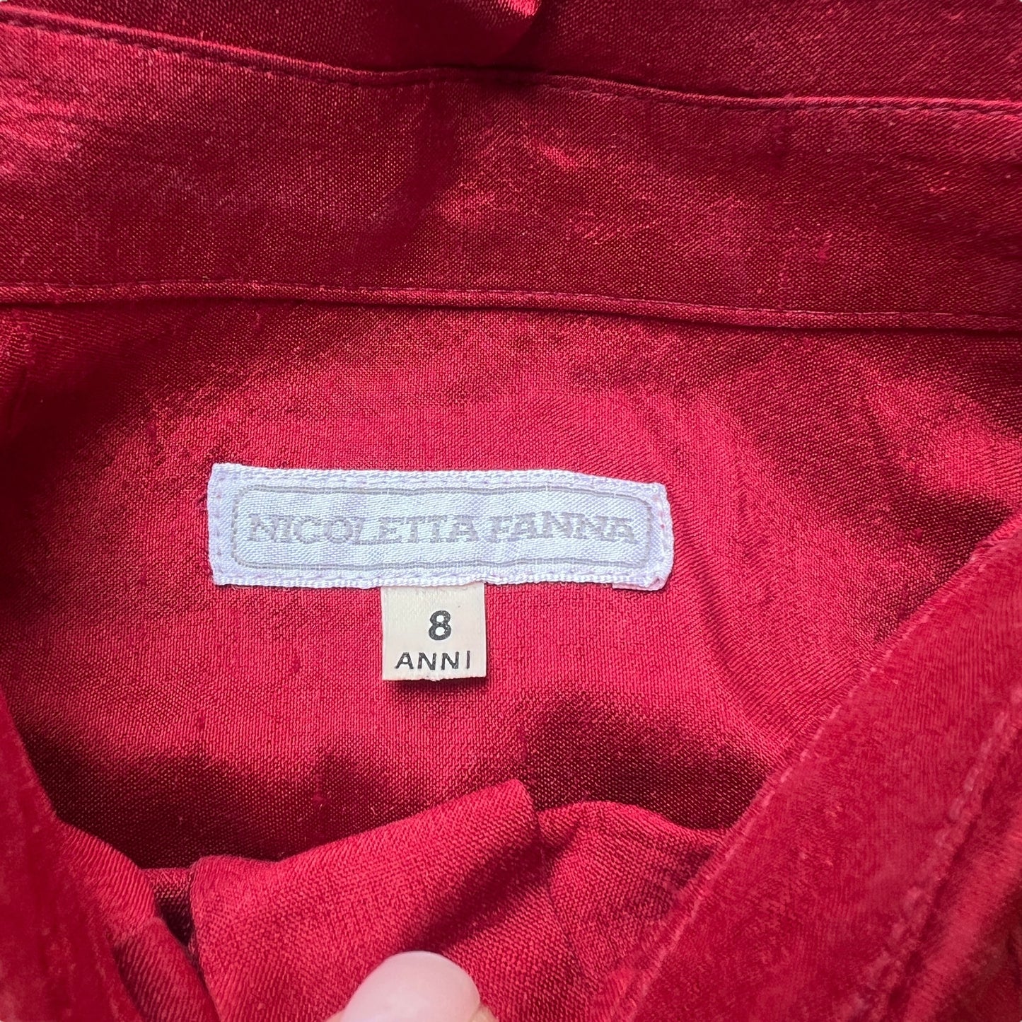 Completo abito velluto e camicia shantung Nicoletta Fanna - 8 anni