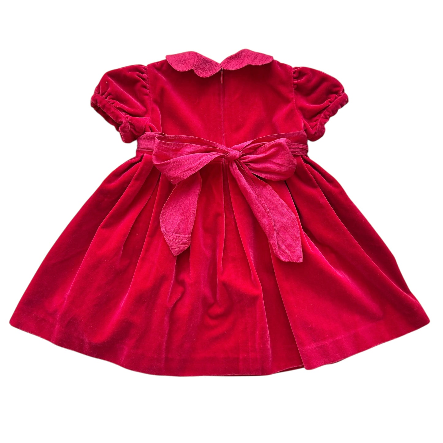 Abito velluto rosso All'isola di Burano - 12 mesi