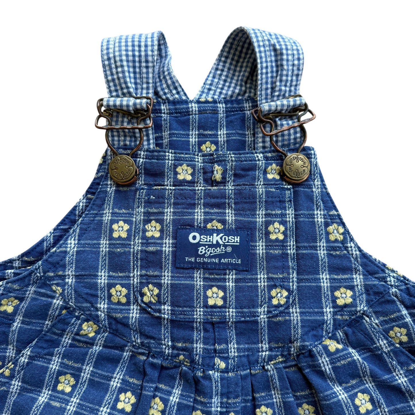 Salopette Corta Jacquard Fiori OshKosh - 9/12 Mesi