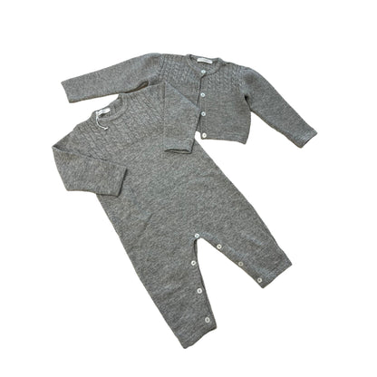 Completo tutina e cardigan Coccodè misto lana merino - 9 mesi