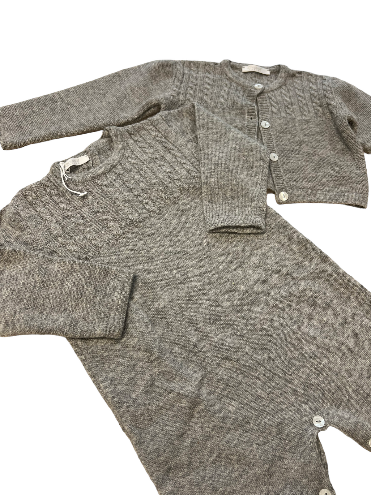 Completo tutina e cardigan Coccodè misto lana merino - 9 mesi