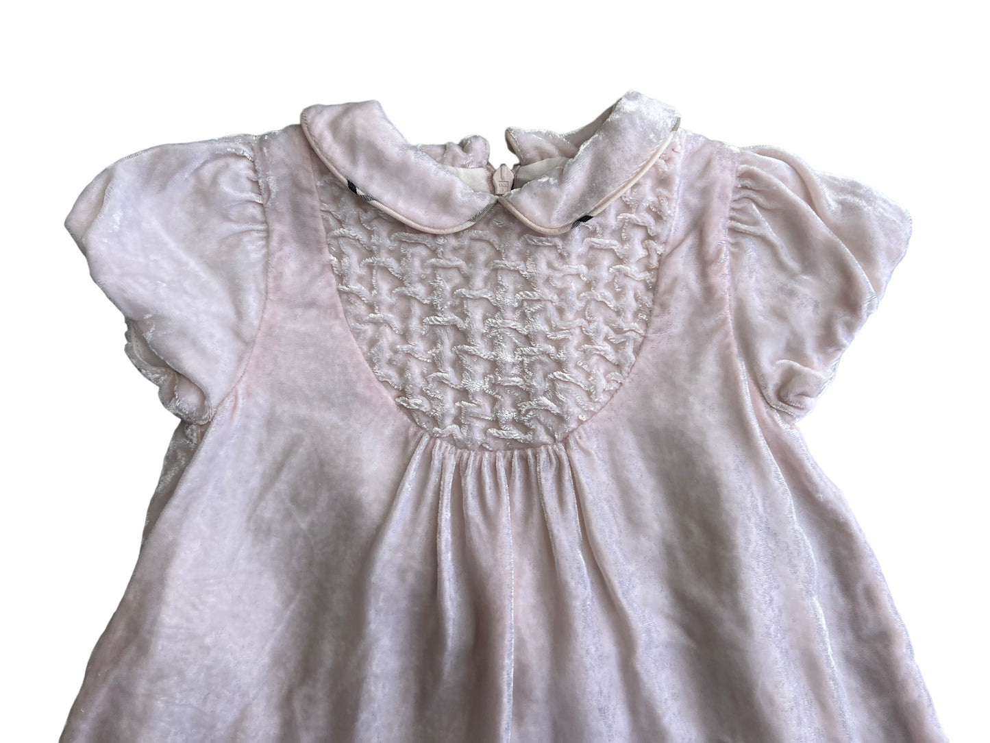 Abito velluto rosa Burberry - 9 mesi