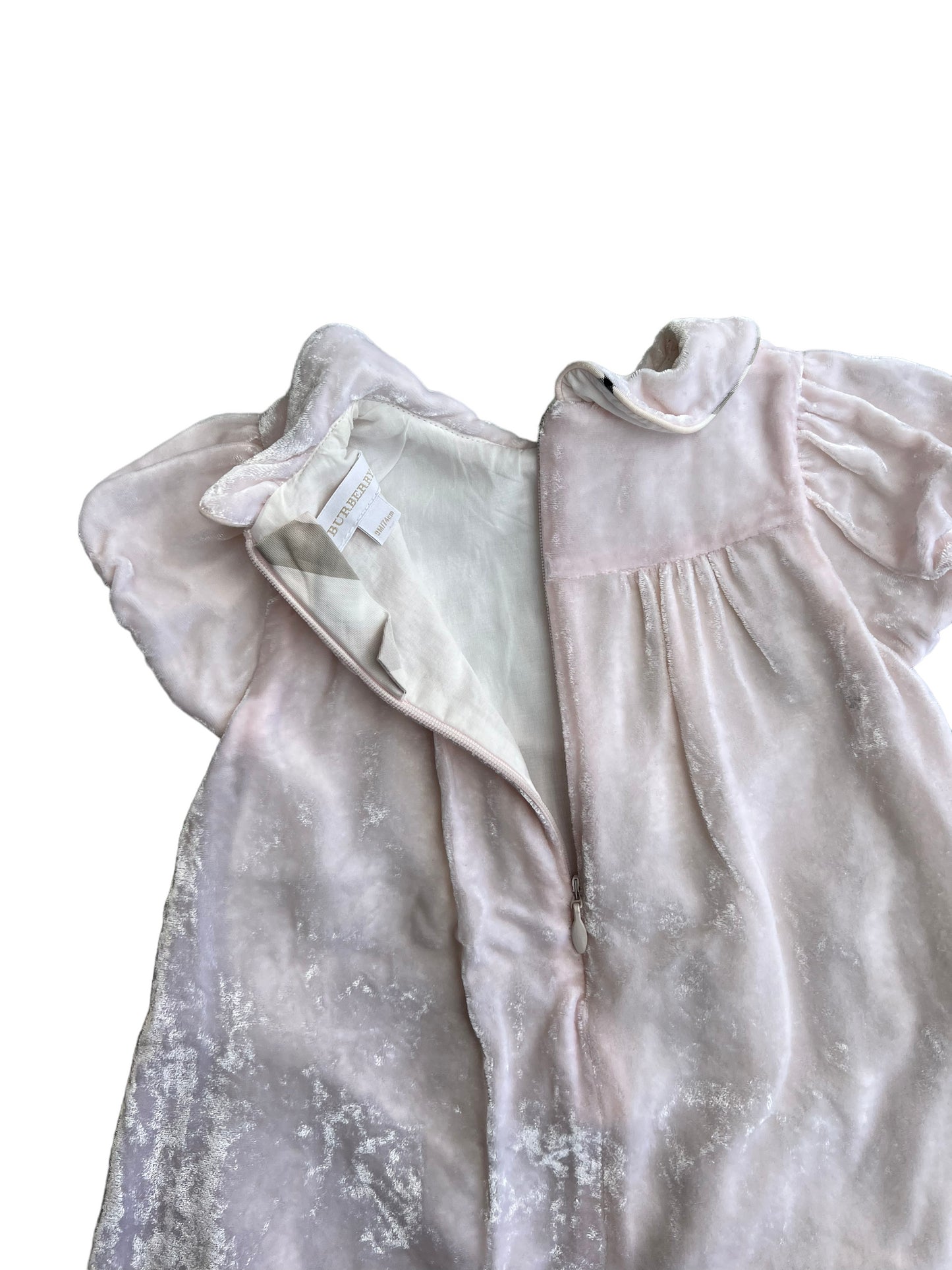 Abito velluto rosa Burberry - 9 mesi