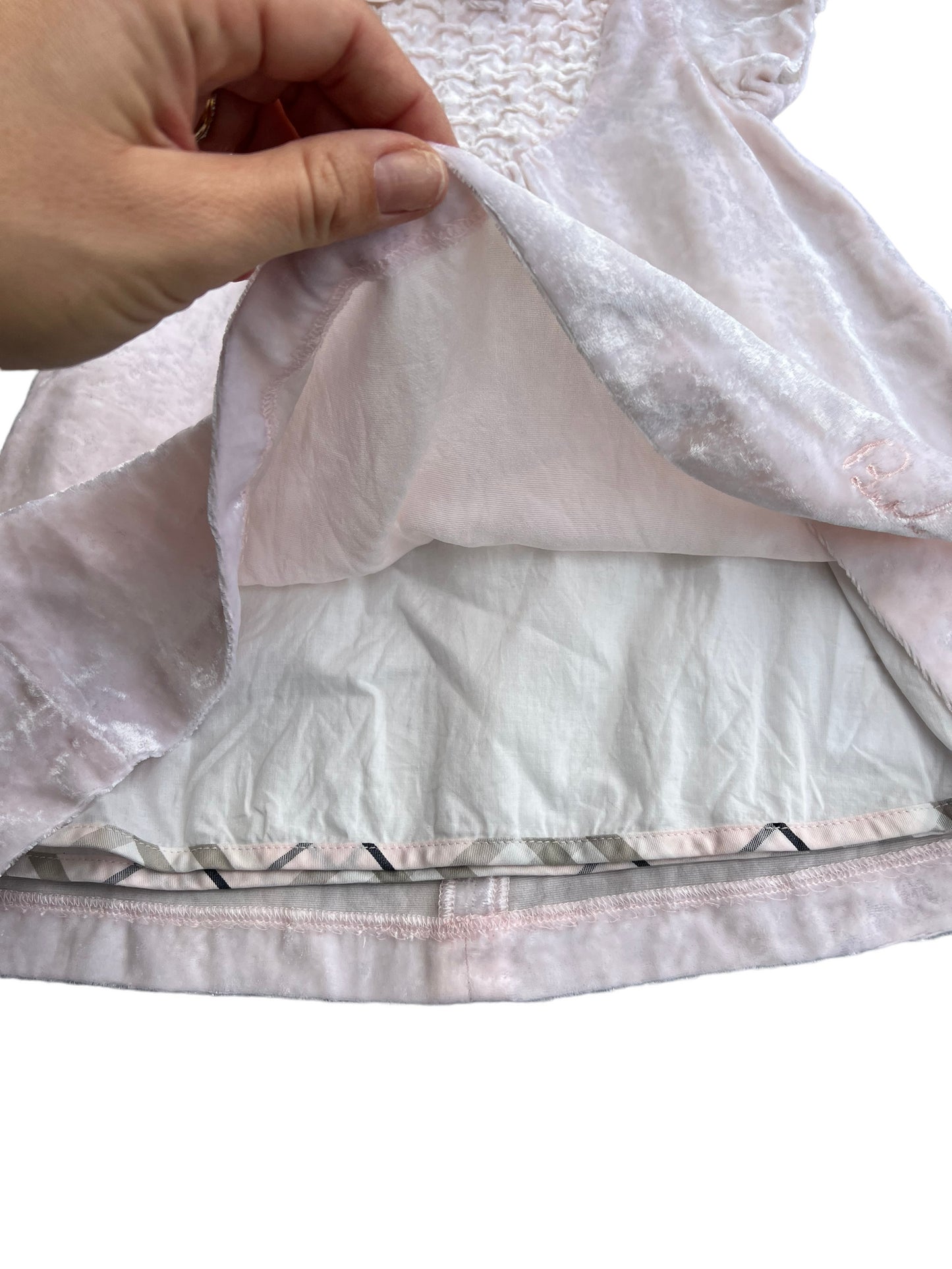 Abito velluto rosa Burberry - 9 mesi