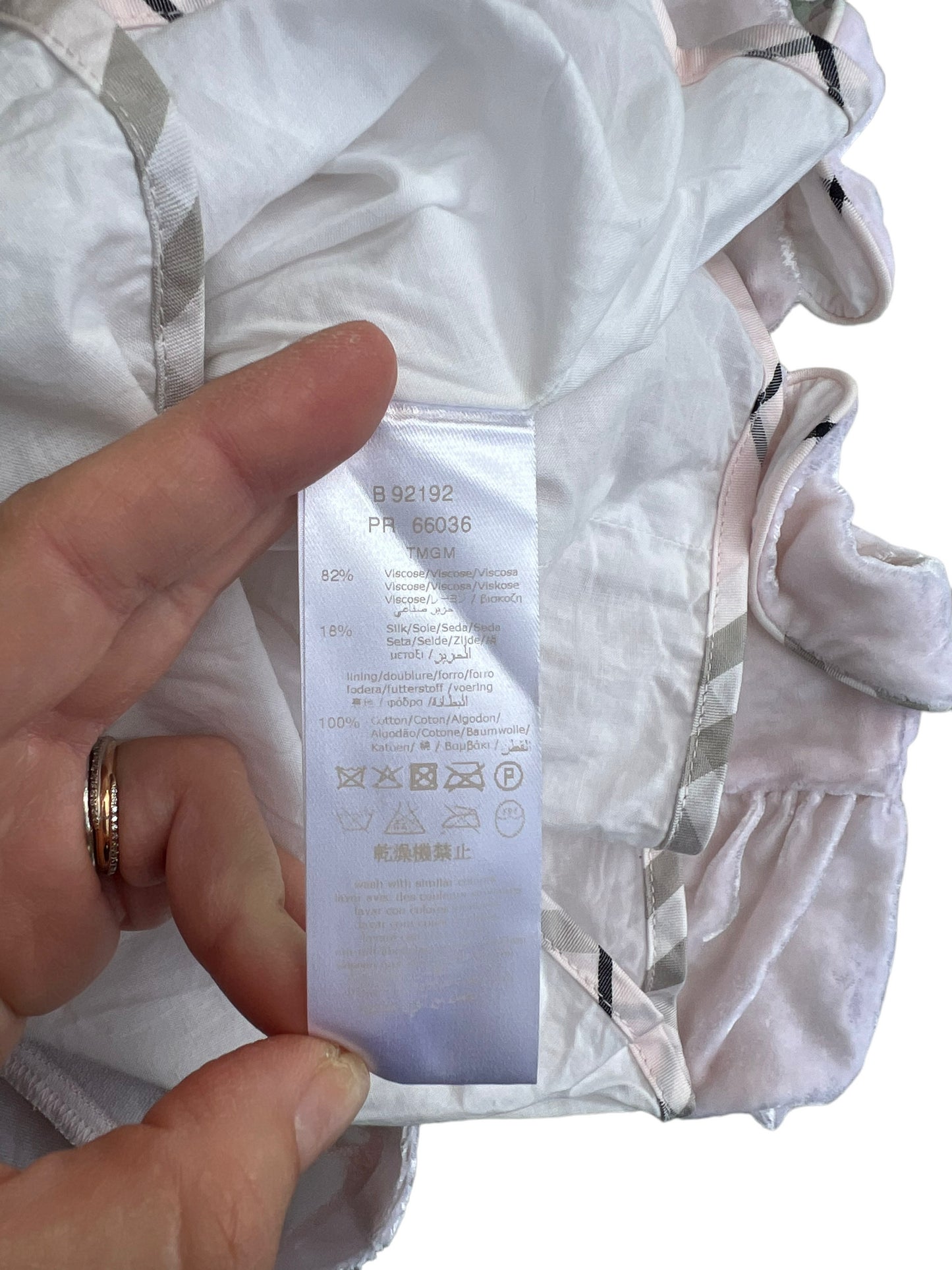 Abito velluto rosa Burberry - 9 mesi