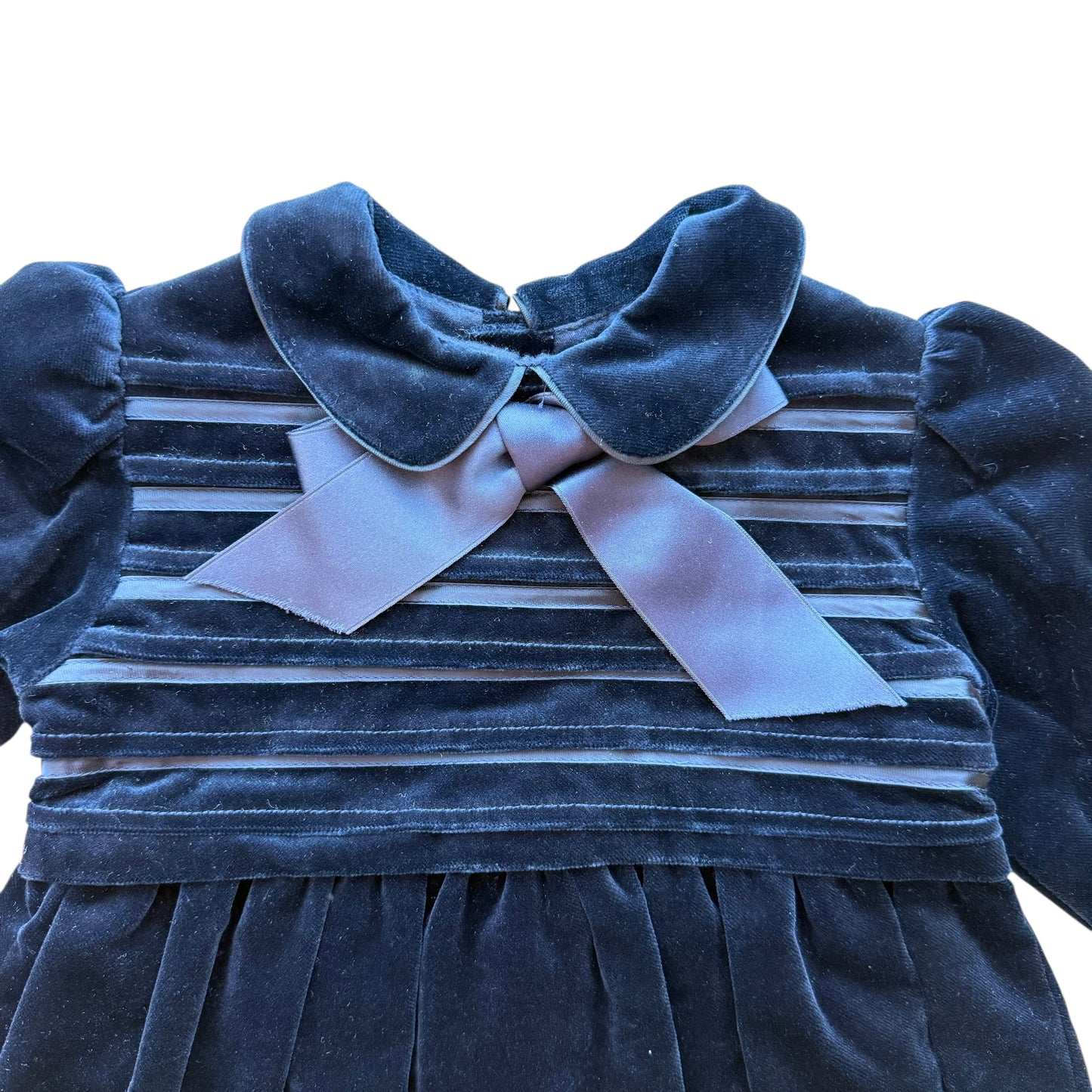 Abito velluto blu notte Aletta - 9/12 mesi