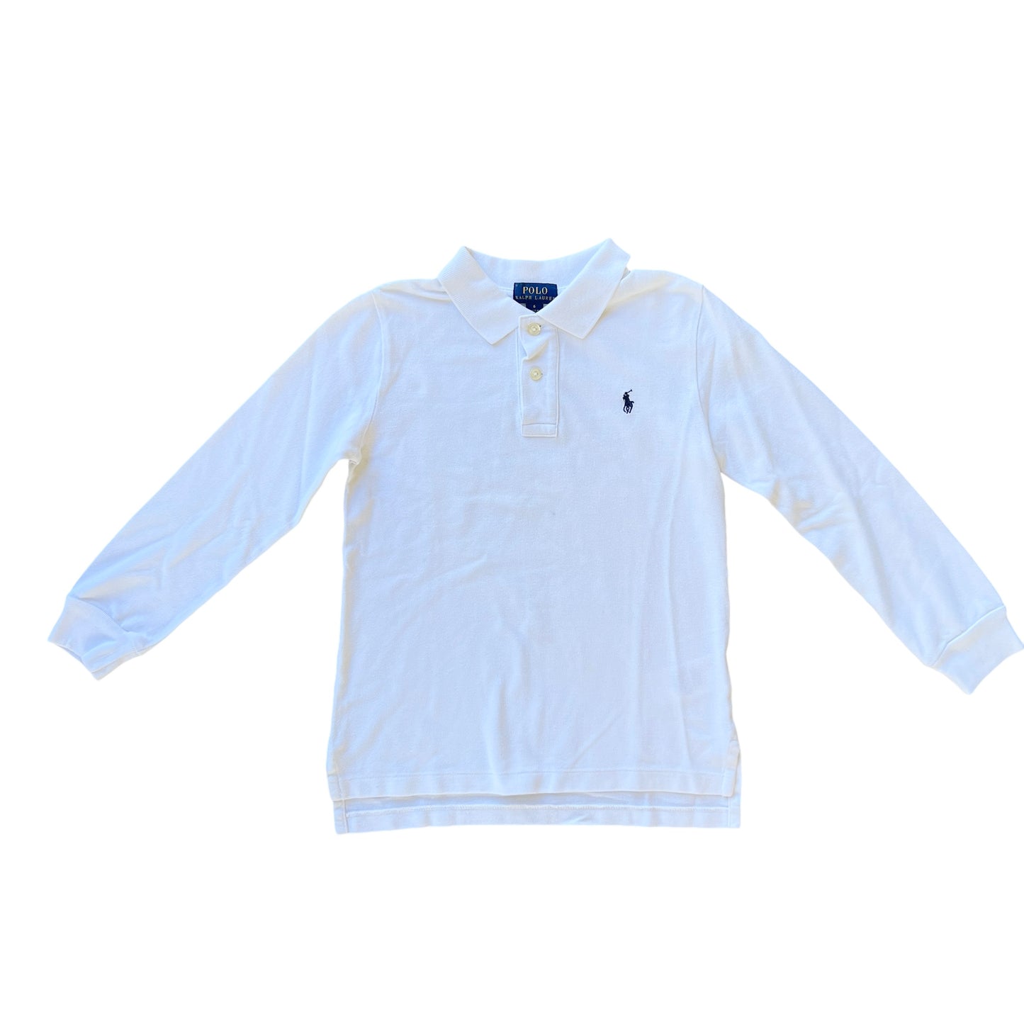 Polo bianca manica lunga Polo Ralph Lauren - 7 anni