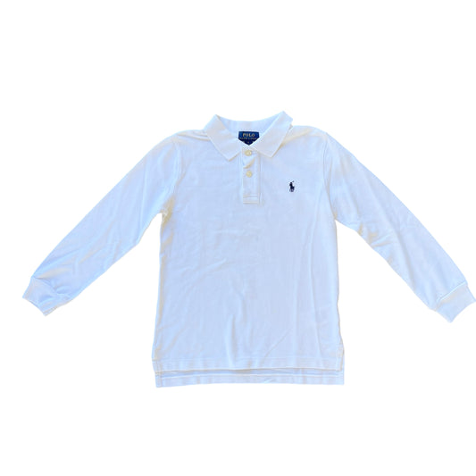 Polo bianca manica lunga Polo Ralph Lauren - 7 anni